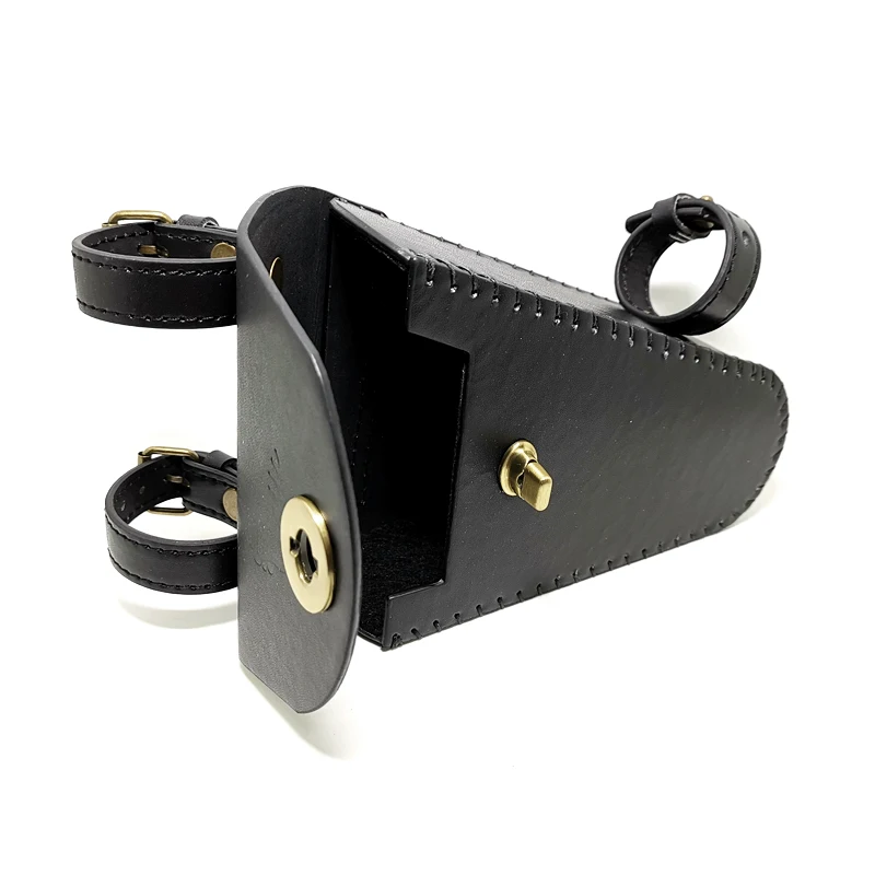 Cheap G05 Cycling tool bags Retro bicycle with beam triangle bag kit beam bag bag leather nostalgic classic style 19