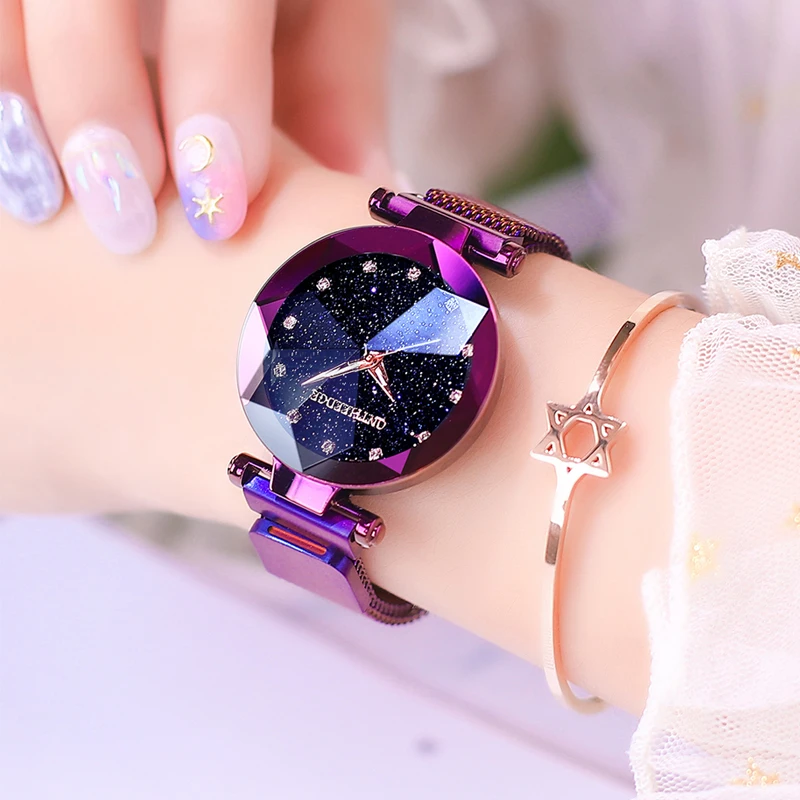 

ONTHEEDGE Magnet Strap woman's Quartz Watches Ladies Watch Fashion Leather 30m Waterproof Fashion Festival Valentine's Day gift