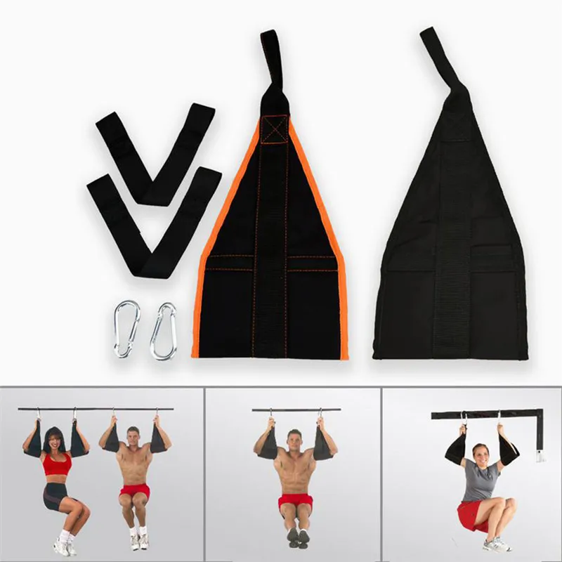 

Home Fitness Hanging Belt AB Sling Straps Abdominal Carver Chin Up Sit Up Bar Pullup Heavy Duty Muscle Training Suspension Belt