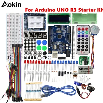 

Starter Kit UNO R3 mini Breadboard LED jumper wire button for arduino RFID Starter Kit for Arduino UNO R3 Upgraded version