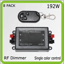 DC 12 V 24 V 192 w RF Одноцветный диммер беспроводной контроллер для светодиодных полос Светодиодная лента аксессуары струны радиочастотного типа