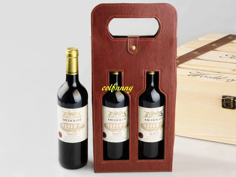 50pcs/lot Fast shipping Double hollowed Wine box Wine bag packaging