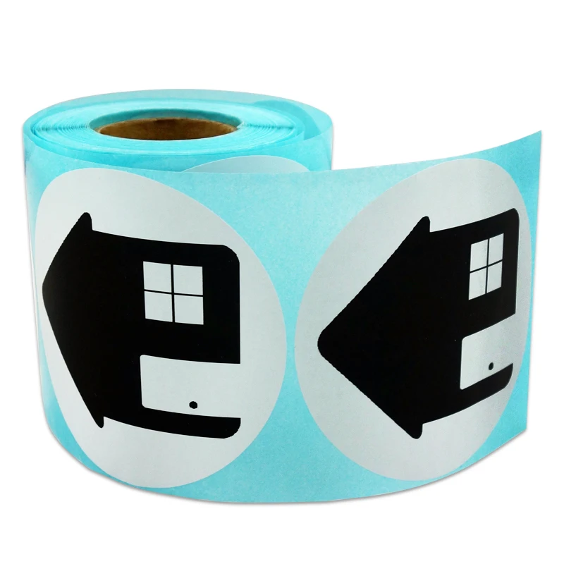 Direct Thermal Label Roll, Color / White Round Stickers, 1 Rolls, Packing seal label sticker