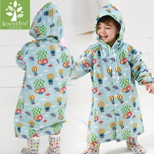 2~6 years old baby Kids Hooded Jacket children Girl boy Rain coat Poncho Raincoat Cover cartoon Balloon Print Tour Rainwear