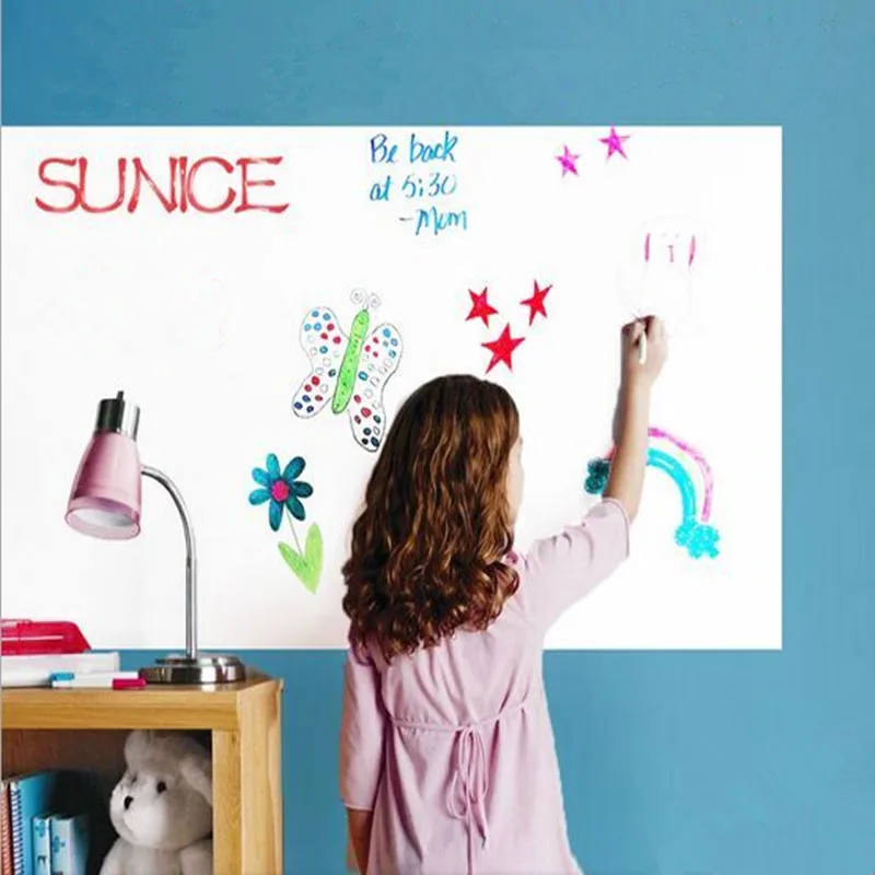 80cmx300cm Dry Erase WHITEBOARD WHITE BOARD STICKY SELF ADHESIVE VINYL