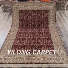 Yilong 6'x9 персидский шелковый ковер красный Vantage изысканный медальон ручной работы области шелковые ковры(SL85B6x9