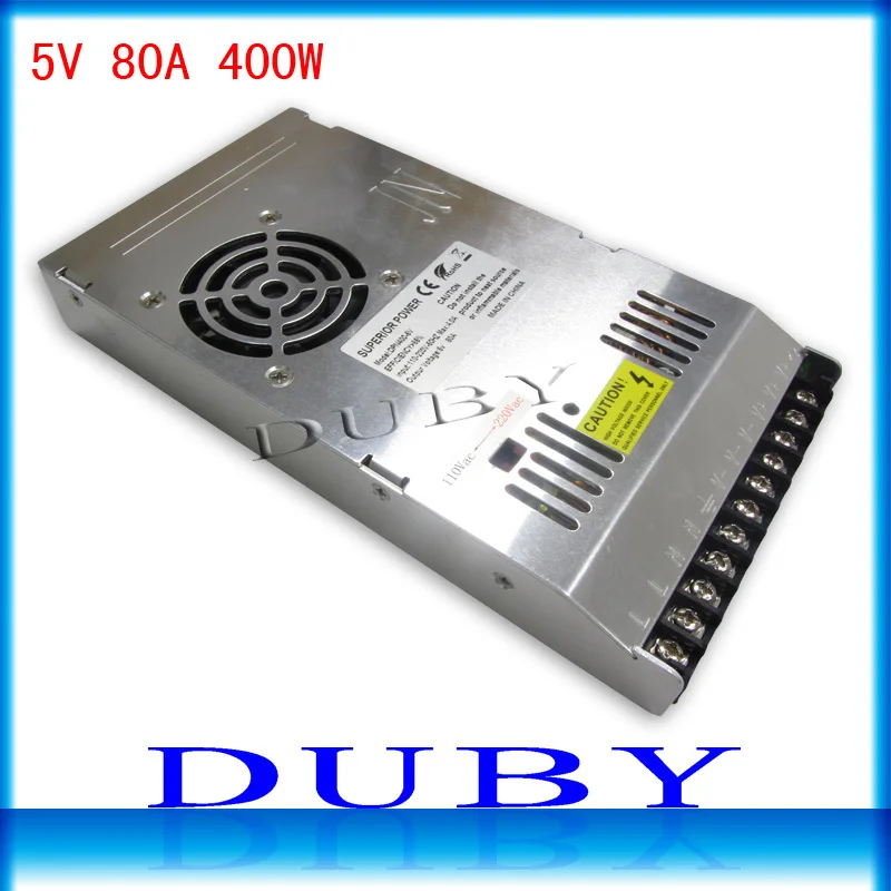 

10piece/lot Utral thin 5V 80A 400W Switching power supply Driver For LED Light Strip Display AC100-240V Free Fedex