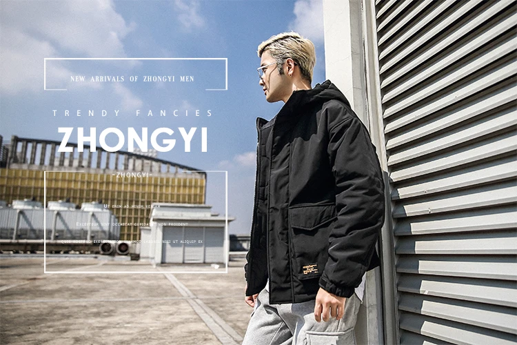 Men Winter Padded Jackets Warm Winter Coats Men Clothes Thick Warm Zipper Jacket  Black Large Size Hooded  Coat  2019 Sale  (1)