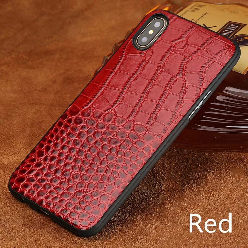 Чехол для мобильного телефона с узором «крокодиловая кожа» для xiaomi 8, защитный мягкий чехол для мобильного телефона, все включено - Цвет: red