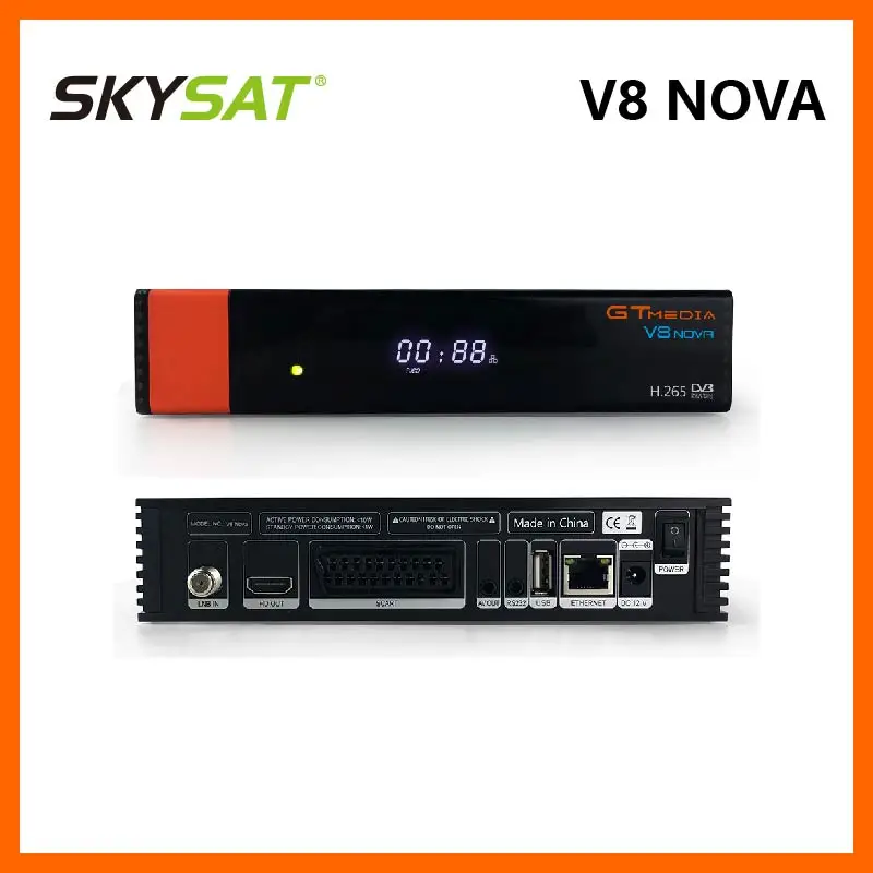 

H.265 DVB-S2 Receiver GTMEDIA V8 NOVA with Built-in WiFi Scart Output support CS CCCamd Newcamd PowerVu Biss IPTV HD Set Top Box