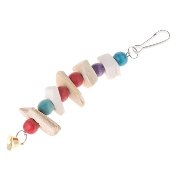 

Parrot Teeth Grinding Toys Bird Squirrel Cuttlefish Bone Chewing Beads With Bell