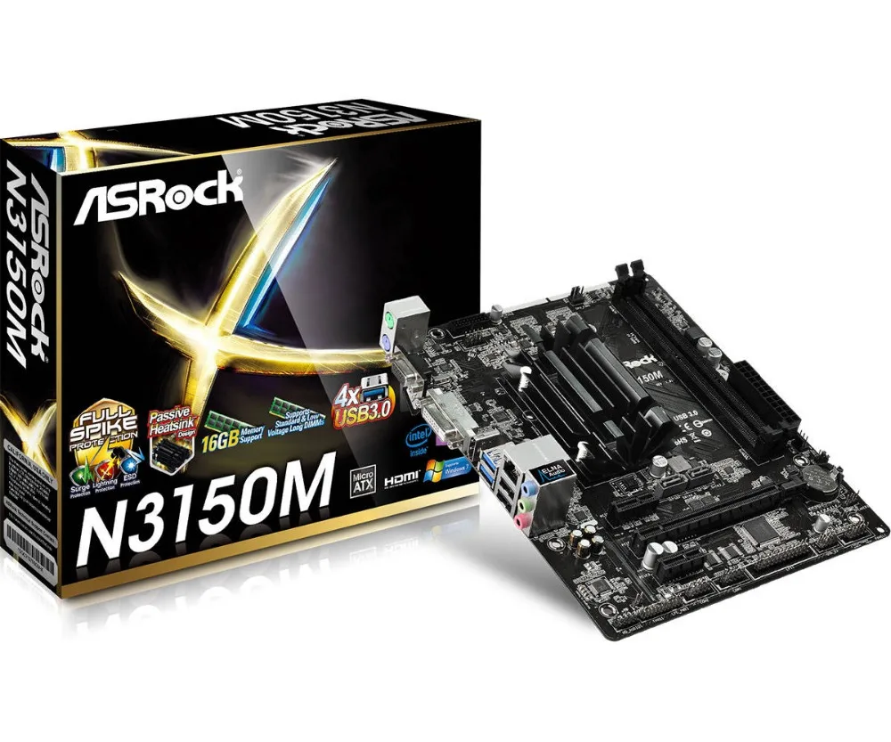 New PC computer motherboards ASRock N3150M Built in Intel Quad Core