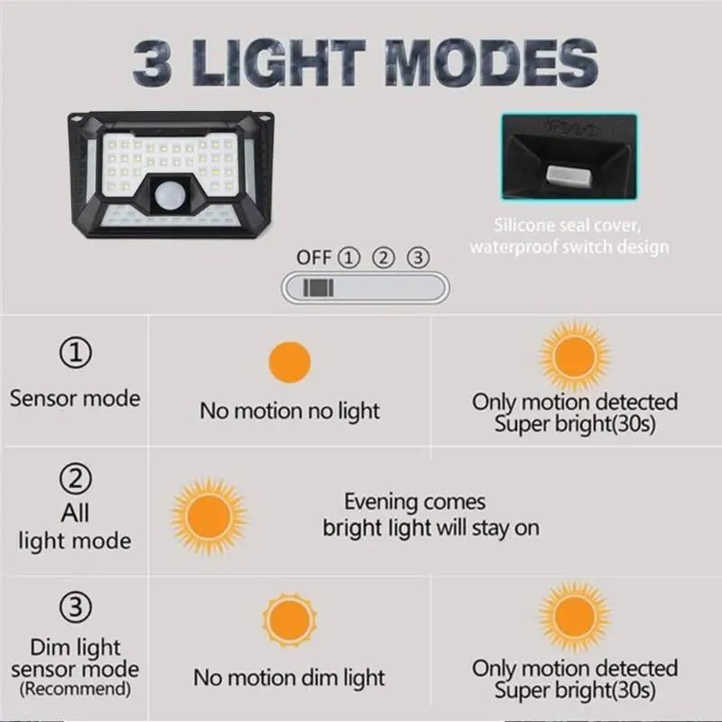Солнечная 66LED PIR датчик движения настенный светильник Открытый Сад Двор безопасность свет уличный свет водостойкий ночной свет