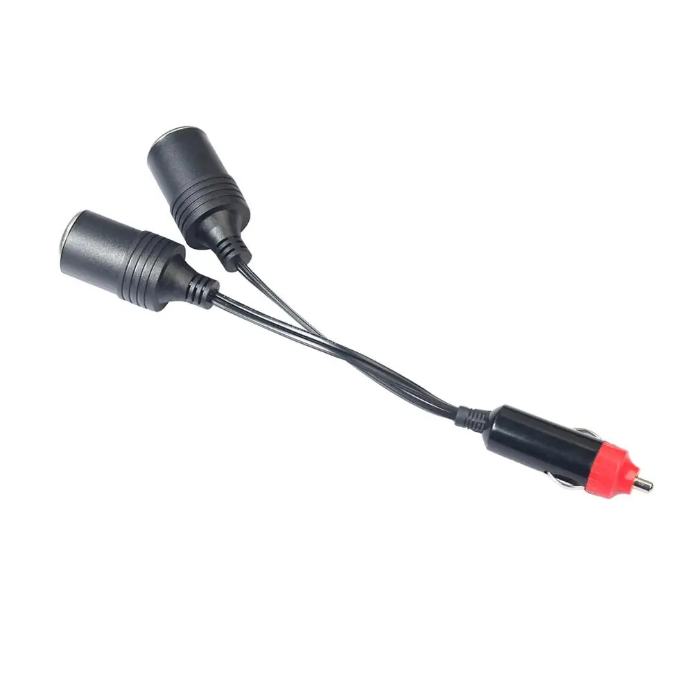 

Portable 1 Male to 2 Female Car Cigarette Lighter Splitter Cable Adapter Charger