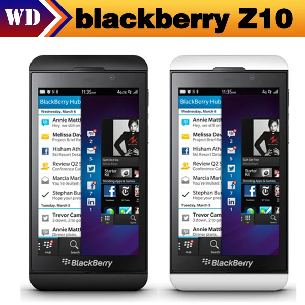 

Unlocked Original Blackberry Z10 Dual-core 16G Storage WIFI GPS Black berry z10 cell phones one year warranty