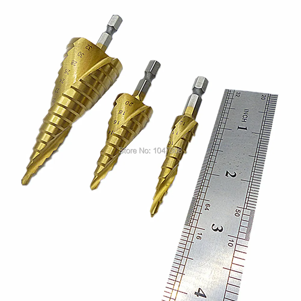 Hss Spiral Grooved Step Cone Drill Bit