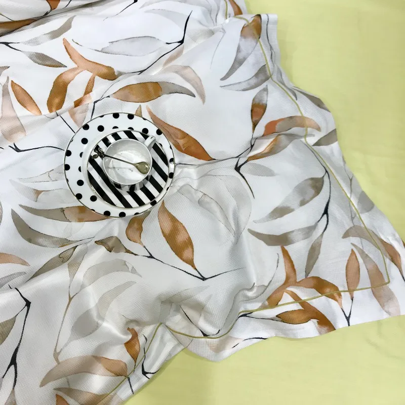 Waliicorners 4pcs Collection Floral print Duvet cover 100%Cotton Soft Bedding Set queen size king Bed sheets or fitted sheet pillow shams 56 IMG_6614