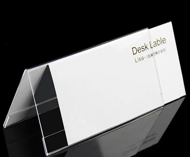 

10pcs 20X10cm V-type table card double-sided display Meeting card Price tag Label frame Advertising Promotion Name Card free