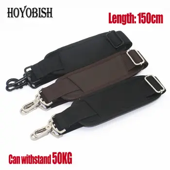 

HOYOBISH Black Nylon Bag Strap For Men Bags Strong Shoulder Strap Men Briefcase Laptop Bag Belt Length 150CM Bag Accessory OH201