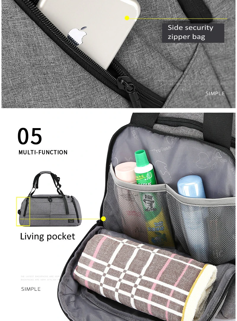 35L Men 2 in 1 Travel Bags for Handbag and Backpack New big Capacity 2018 brand Fashion Duffle Bag Anti theft hand luggage bag 1111