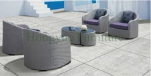 Outdoor wicker single sofas set for patio garden rattan single sofa furniture