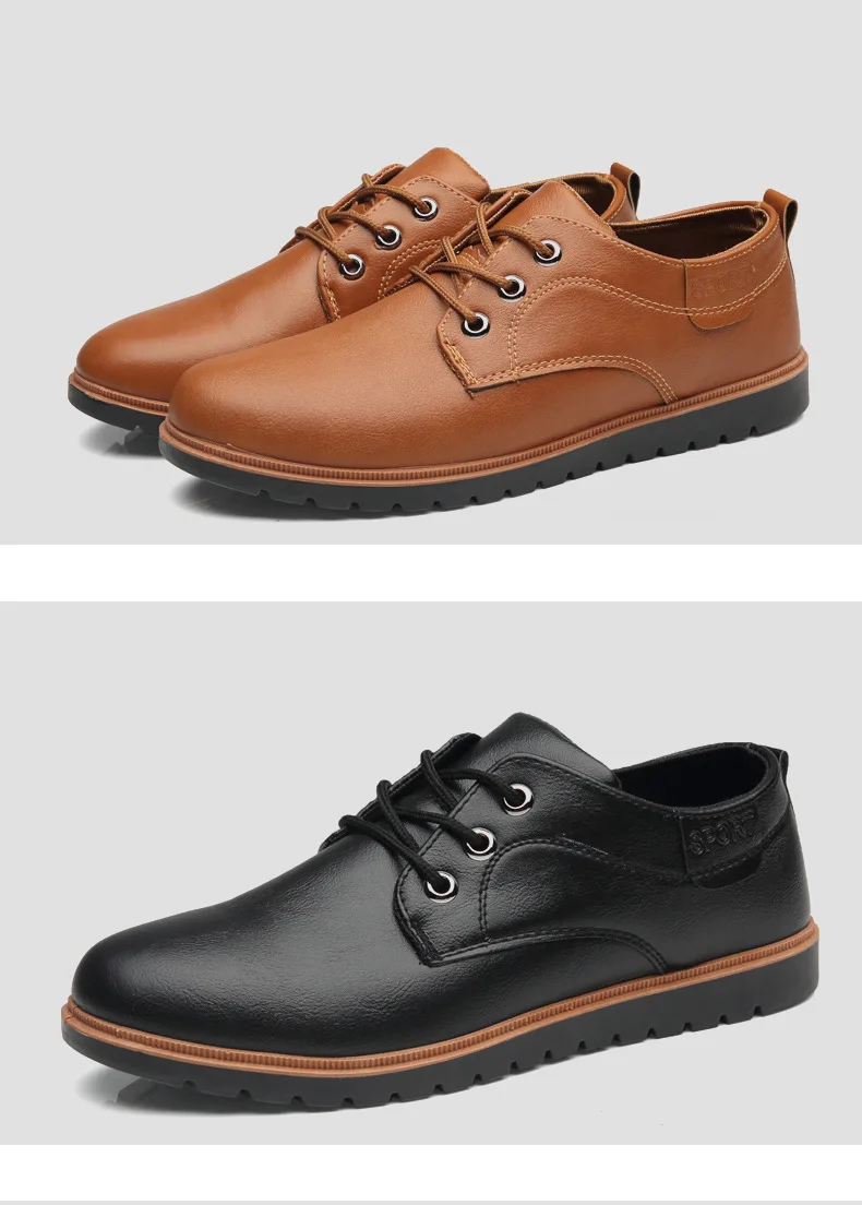 

2018 Men Fashion Men Leather ShoesMen's Dress Brogue Shoe Classic Footwear Business Party Office Weddi