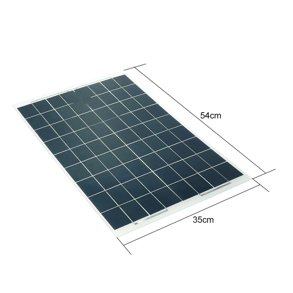 30 Вт 12 В полугибкая солнечная панель устройство Зарядное устройство Высокая эффективность преобразования Автомобильная зарядная плата Новинка