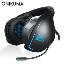 ONIKUMA K7 Casque PS4 игровая гарнитура с микрофоном Проводные PC Gamer стерео наушники с гарнитурой для нового Xbox One/ноутбука планшета