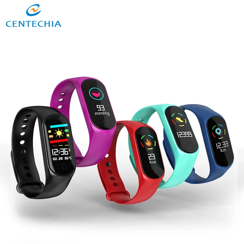 

M3S Smart Bracelet Color-screen IP67 Fitness Tracker blood pressure Heart Rate Monitor Smart band For Android IOS phone