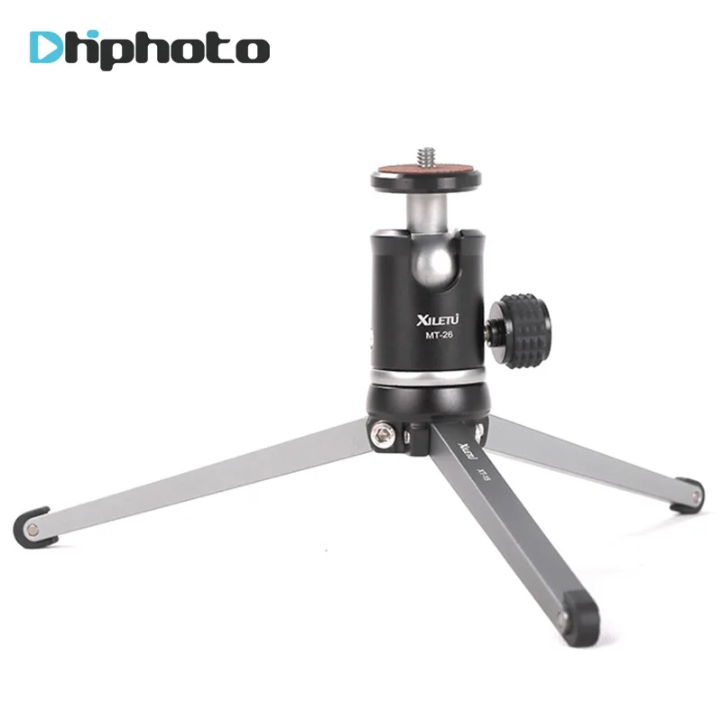 XILETU Aluminum Metal Mini font b Smartphone b font Tripod with Ball head Desktop Table Tripod