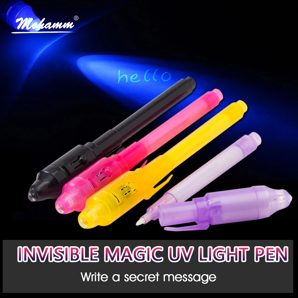 3Pcs/Lot Magic UV Fluorescent Pen Black Light Combo Creative Stationery