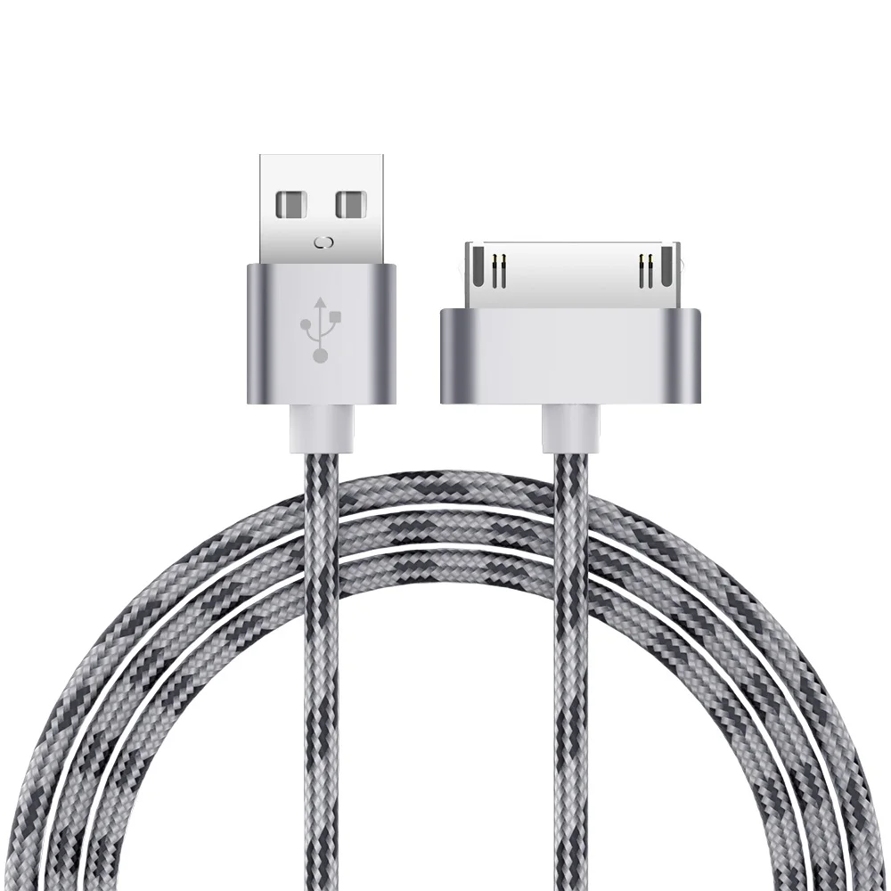 USB кабель для быстрой зарядки для iPhone 4 s 4S 3G S 3G iPad 1 2 3 iPod itouch 30 Pin кабель для зарядного устройства кабель для синхронизации данных - Цвет: Серебристый