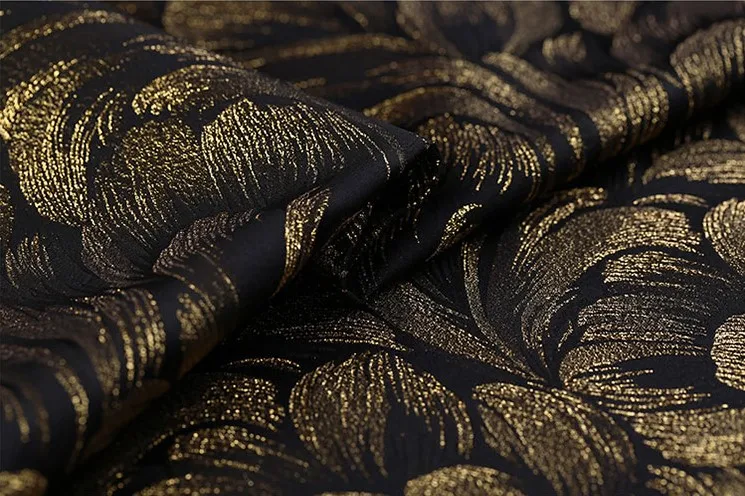 1 метр парча жаккардовая ткань Золото Серебро металлик полиэстер материал пришить женское платье пальто ткань лоскутное Zakka Ткань DIY