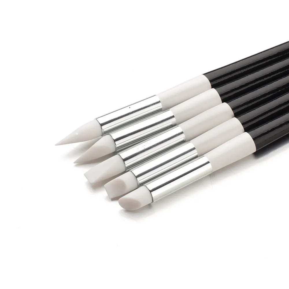 

HUAMIANLI Drop Shipping Fashion New Nail brush Special 5PCS Cheap fashion Nail Tools Nail Pen F2