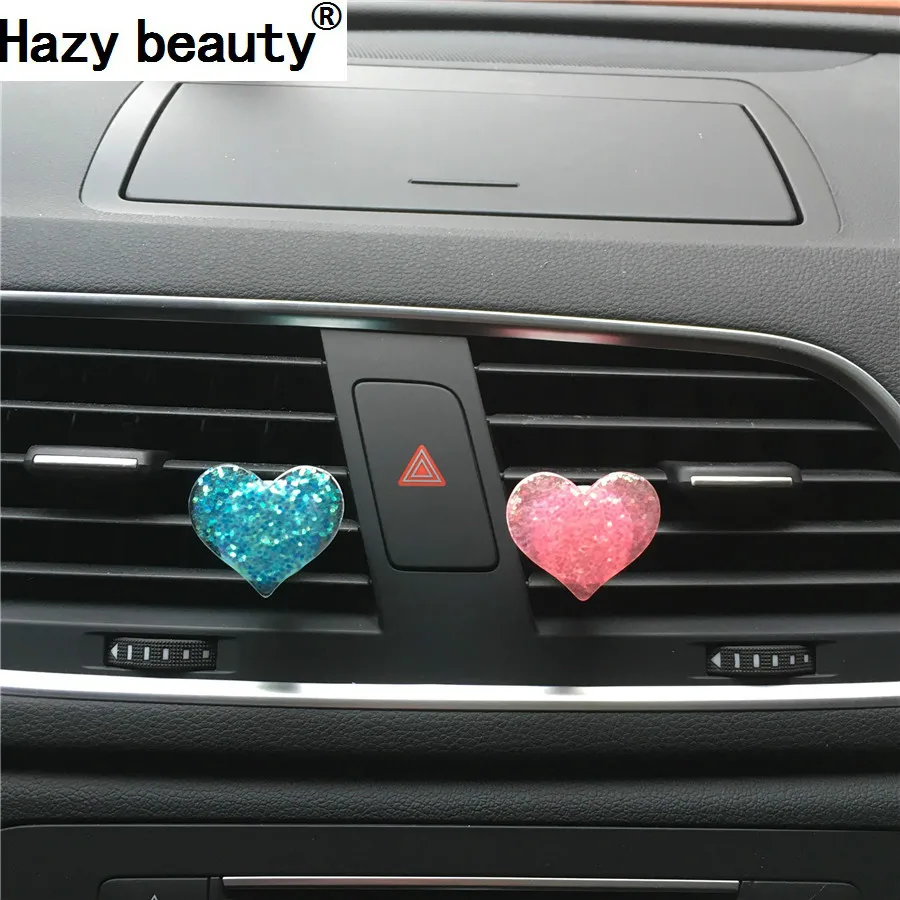 

Hazy beauty heart car perfume Lovely lady car air conditioning accessories Car Air Freshener Car-styling Perfumes 100 Originais