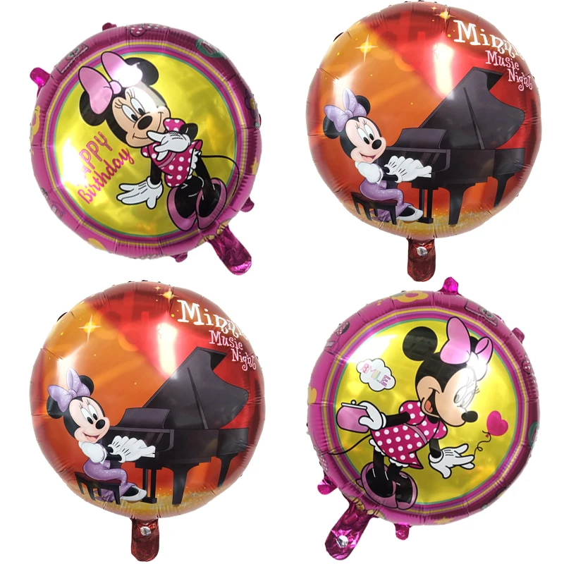 

1PC 18inch Mickey Minnie Mouse Foil Balloon Wedding Valentine's Day Balloon Supplies Children's Birthday Party Heart Balloons