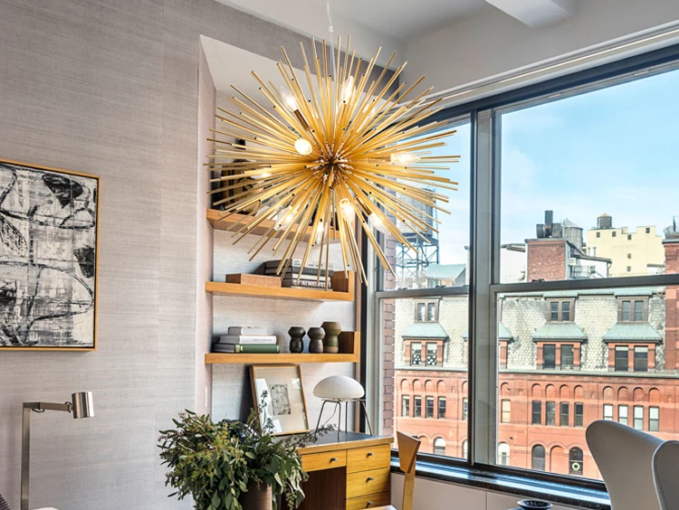 LuKLoy Loft Chandelier Light Pendant Lamp Dandelion Sparkle Sunshine Kitchen Counter Suspension Lighting Fixture Hanging Lamp (8)