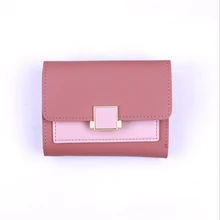 Duopindun Sac Femme Women Mini Leather Wallet Zipper Closure Patchwork Design Purse Small Size Clutch Fashion Style New Brand