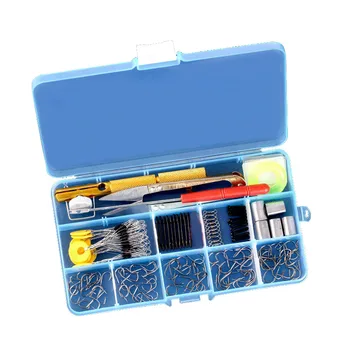 

215pcs/lot Fishing Tackle Kit Box Lead Clips/Beads/Hooks/Tubes/Swivels Baiting Terminal Rigs fishing Tackle Package Float Seat