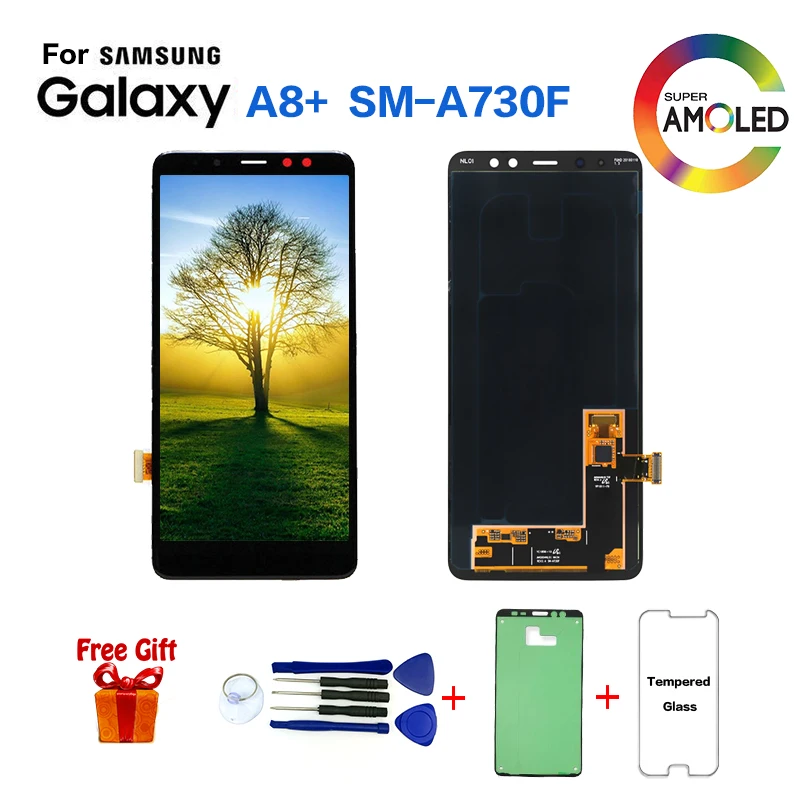 

Original For Samsung Galaxy A8+ A730 SM-A730F Display LCD Screen replacement for Samsung A8+ SM-A730X LCD display screen module