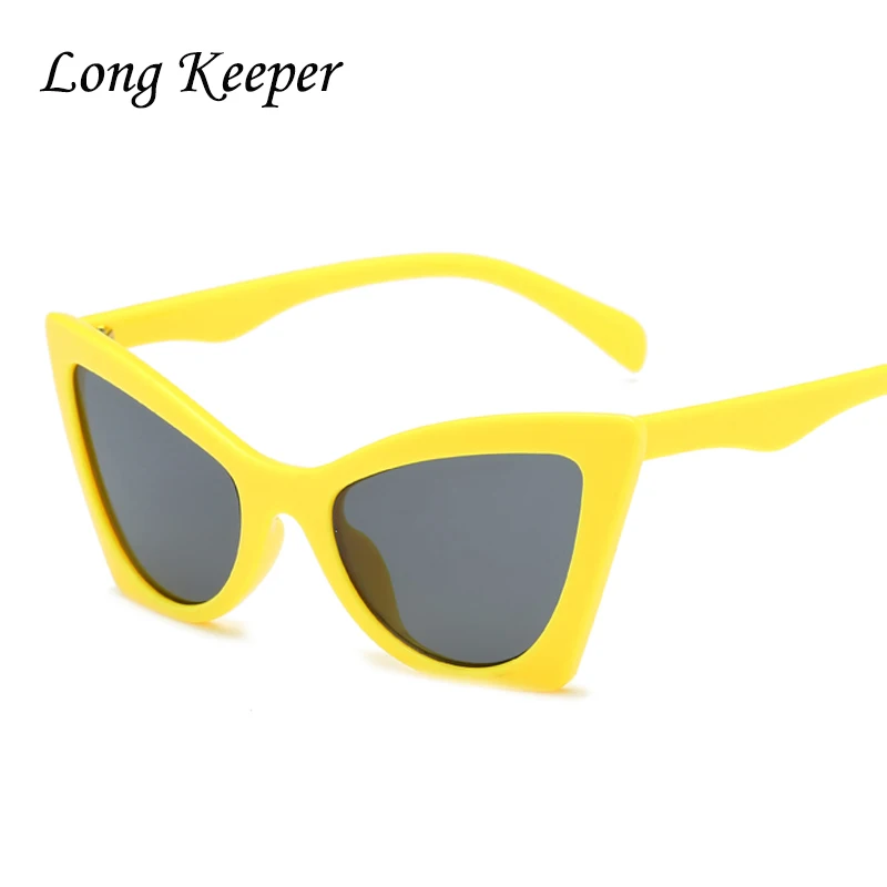 

Hot! Cateye Sunglasses Women Vintage Sexy Retro Unisex UV400 Sun Glasses Female Square Frame Red Black Yellow Lunette for Ladies