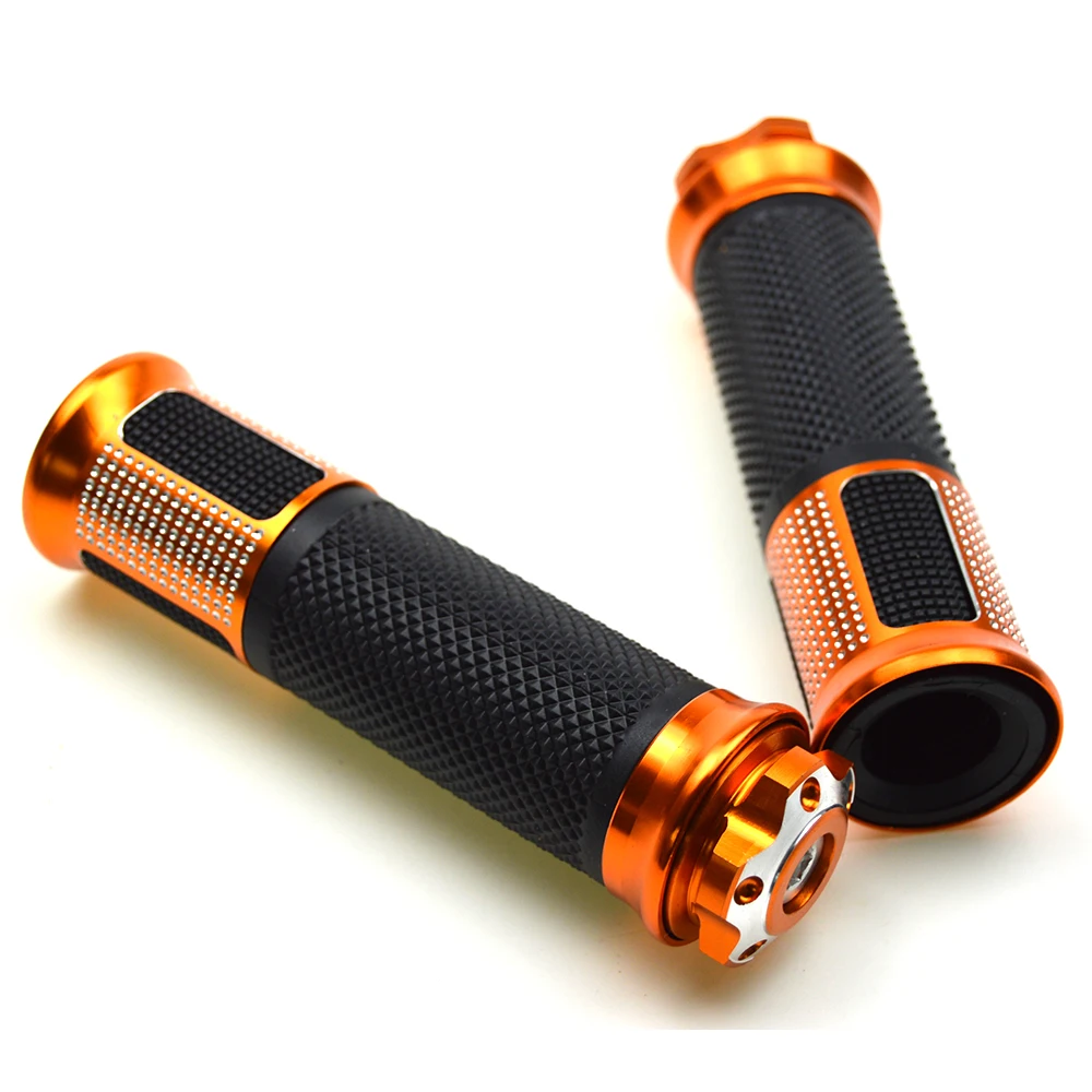 Handlebar Grips Motorcycle Aluminum Rubber Gel Hand Handle Grips