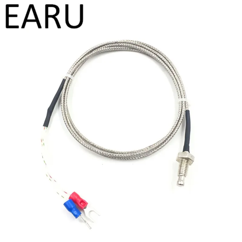 Goede Dual Digital RKC PID TEMPERATUURREGELAAR REX C100 Universele Ingang SSR Relais Uitgang + M6 Probe 1 m kabel K typethermocouple Hot