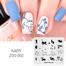 KADS прекрасный зоопарк 002 Ежик собака кошка дизайн ногтей штамп штамповка ногтей штамп Животные украшения шаблон для ногтей лак