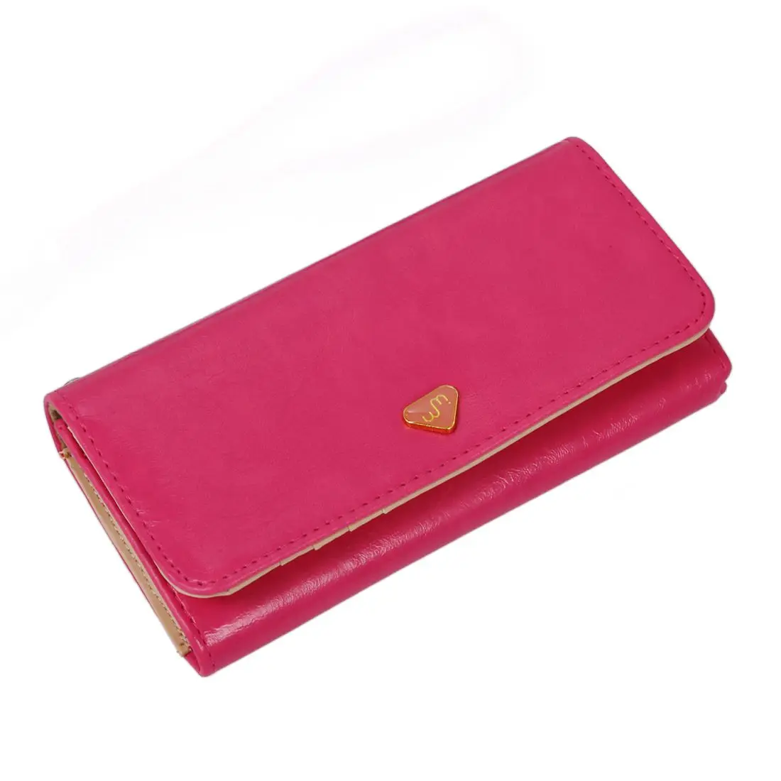 

New Fashion Leather Women Wallet Travel Credit Card Package ID Storage Bag-rose red