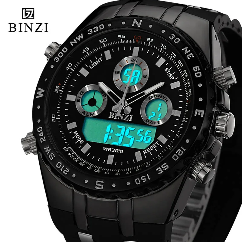 BINZI мужские часы reloj hombre спортивные водонепроницаемые для мужчин наручные Relogio