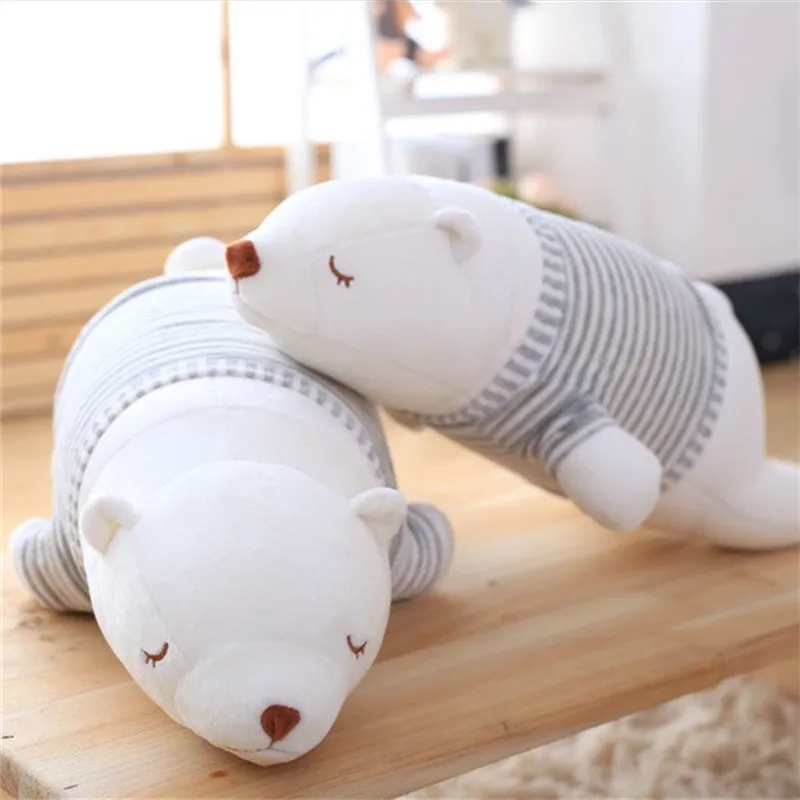 sleeping polar bear plush