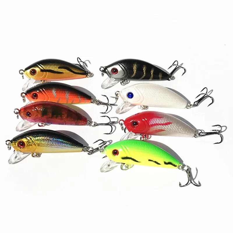8 Pieces Opesize Charm Minnow Sea Fishing Artificial Rigid Feed Hook