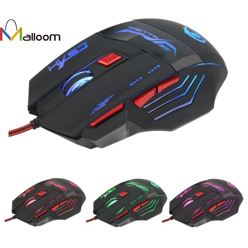 Malloom Новая цена профессиональные 7 кнопок 5500 dpi USB Оптическая Проводная игровая мышь Мыши для ПК ноутбук продукты#25