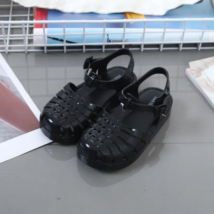 Mini Melissa/оригинальные 1:1 сандалии для девочек в римском стиле; Новинка года; летняя детская обувь; сандалии Melissa Rainbow; нескользящая обувь принцессы для девочек